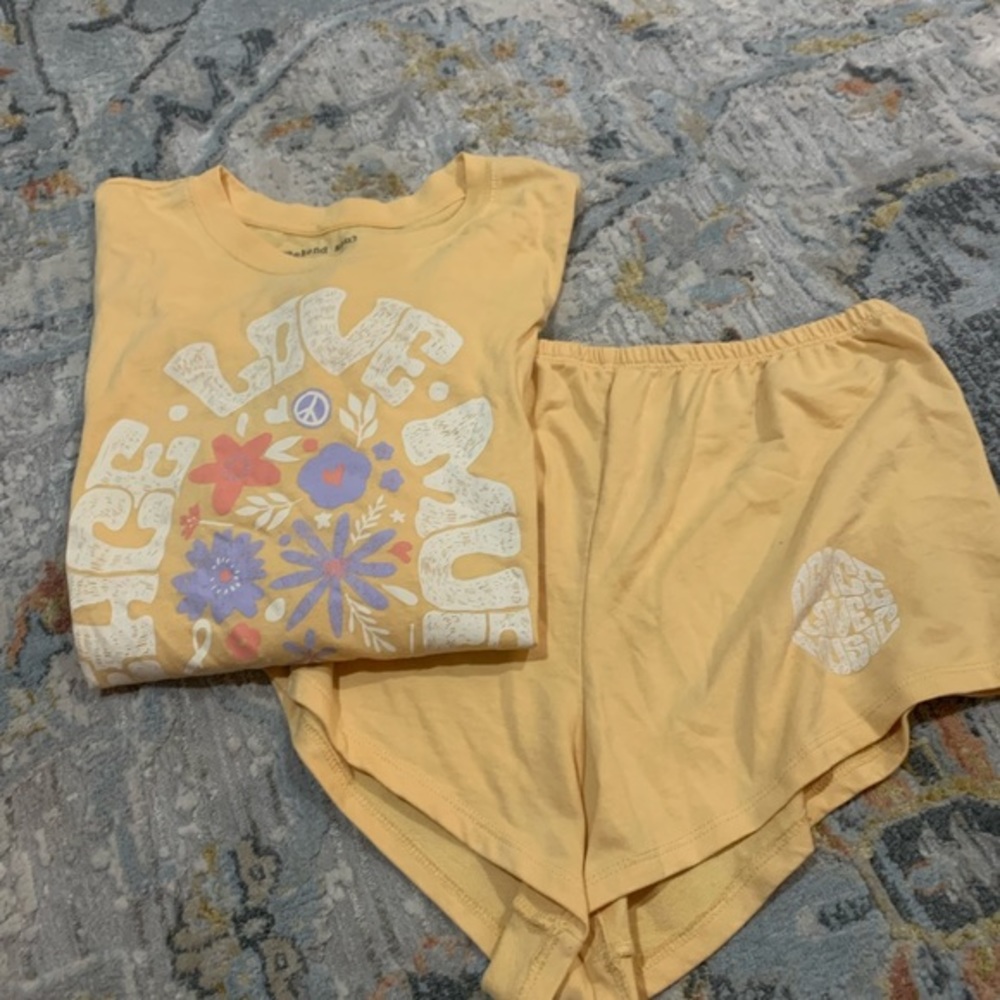 WEEKEND SOUL WOMEN'S‎ PEACE LOVE MUSIC PAJAMA LOUNGE SET SIZE LARGE